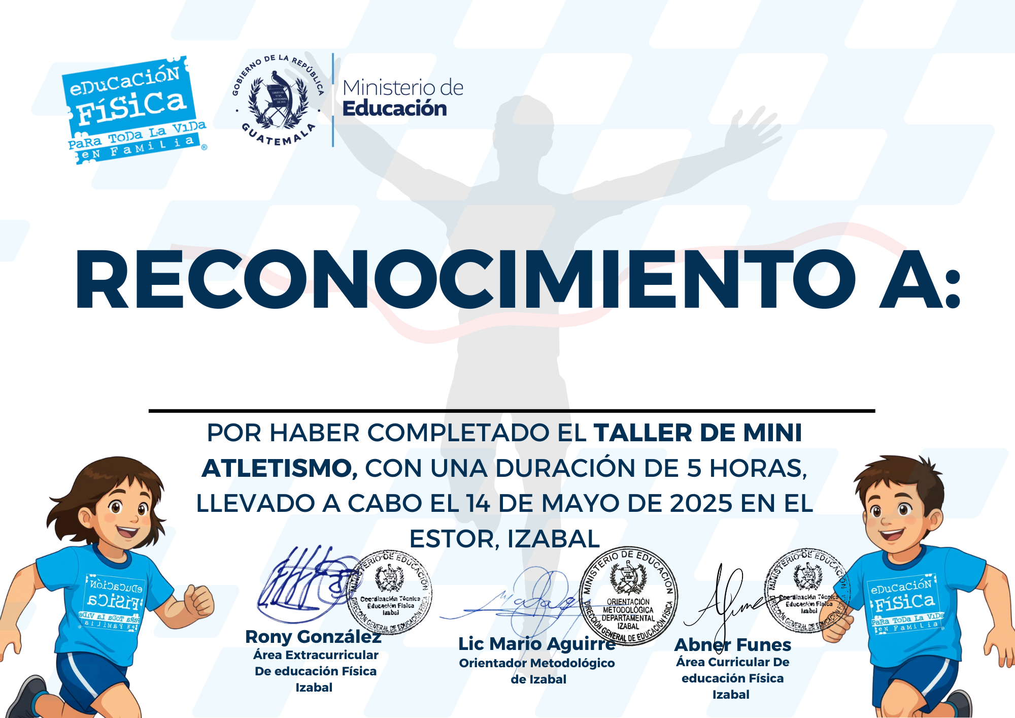 Plantilla para Taller Miniatletismo
